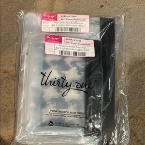 Thirty-One Black and Transparent Snack Bags